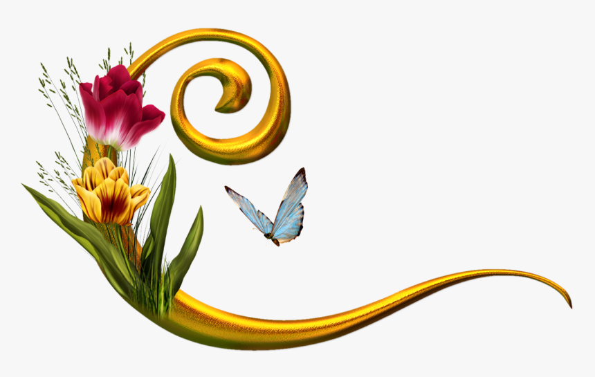 Фотки Letter Art, Alphabet Letters, Quilling Letters, - Bello Alfabeto Con Flores Y Mariposas, HD Png Download