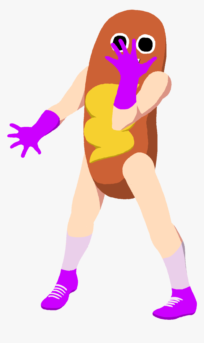 Not Quite Cena, Hotdog Man Allows You To See Him As - Hot Dog Giornos Pose, HD Png Download