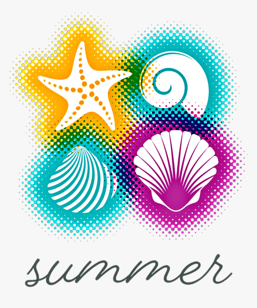 #summer #neon #verao #beach #praia - Illustration, HD Png Download