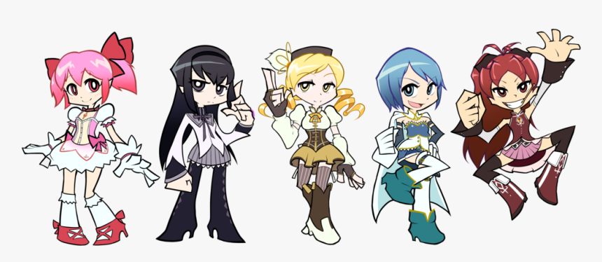 Homura Akemi Kyōko Sakura Cartoon Vertebrate Anime - Panty And Stocking Madoka Magica, HD Png Download