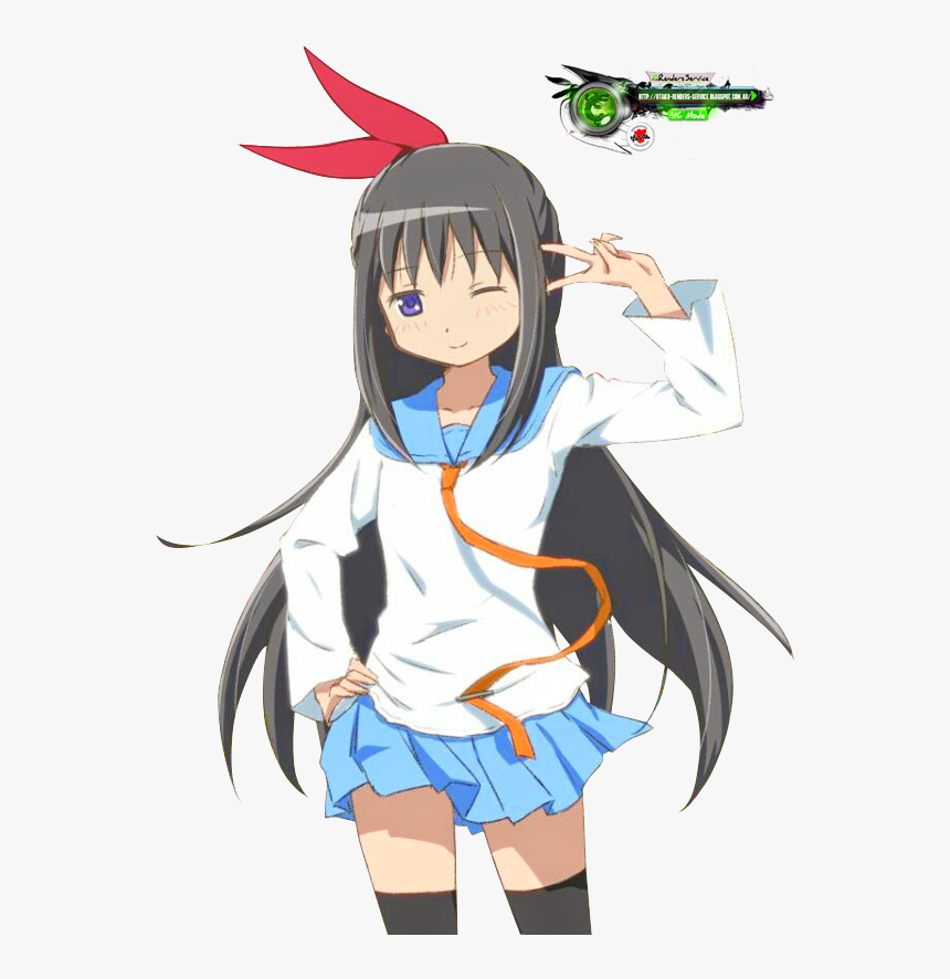 Akemi Homura Mega Kawaiii Chitoge Cosplay - Puella Magi Madoka Magica, HD Png Download