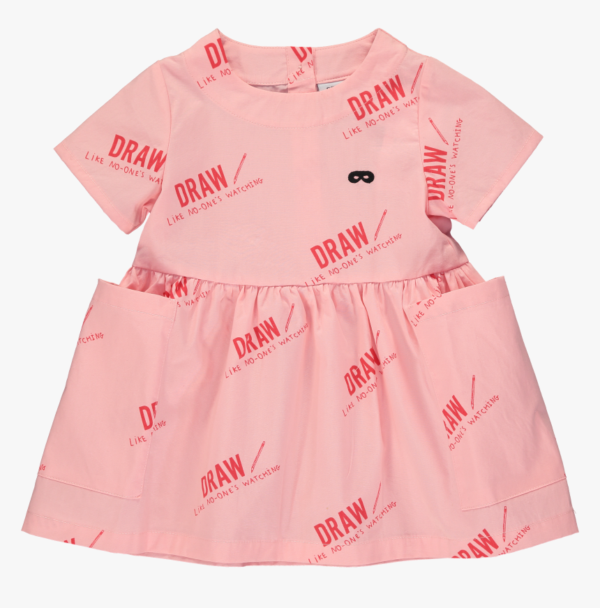 Beau Loves Pink Draw Baby Dress, HD Png Download
