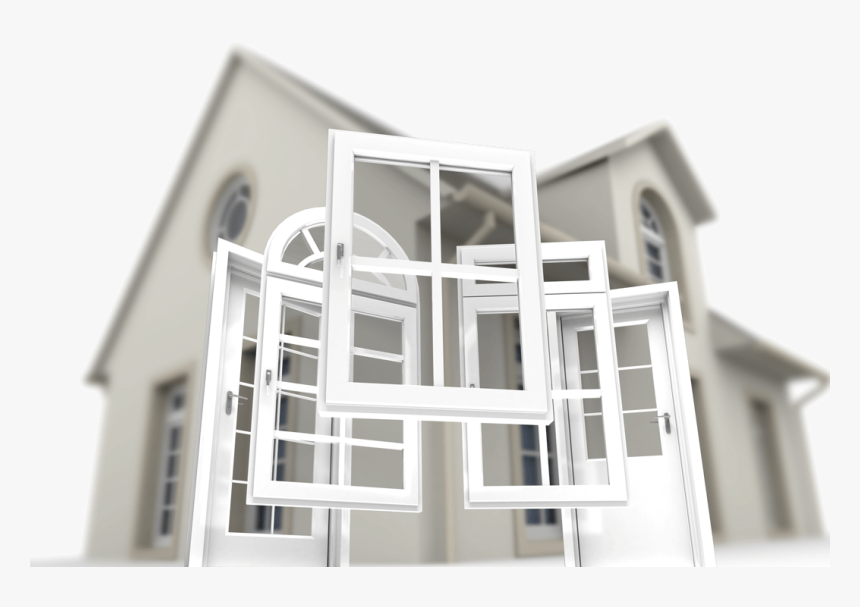 House With Door And Windows - Energy Efficient House Windows, HD Png Download
