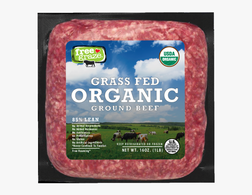 Organic Beef Brick Mockup-01 - Free Graze Ground Beef Kobe, HD Png Download