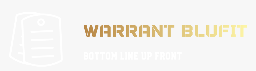 Warrant Blufit - Parallel, HD Png Download