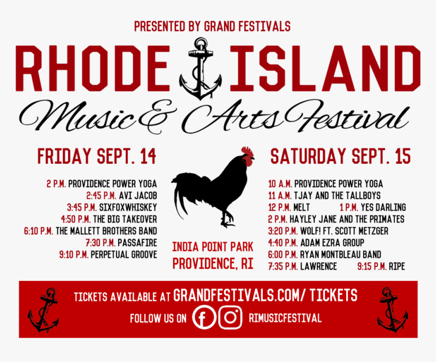 2018 Music Lineup Below - Rhode Island Music And Arts Festival, HD Png Download
