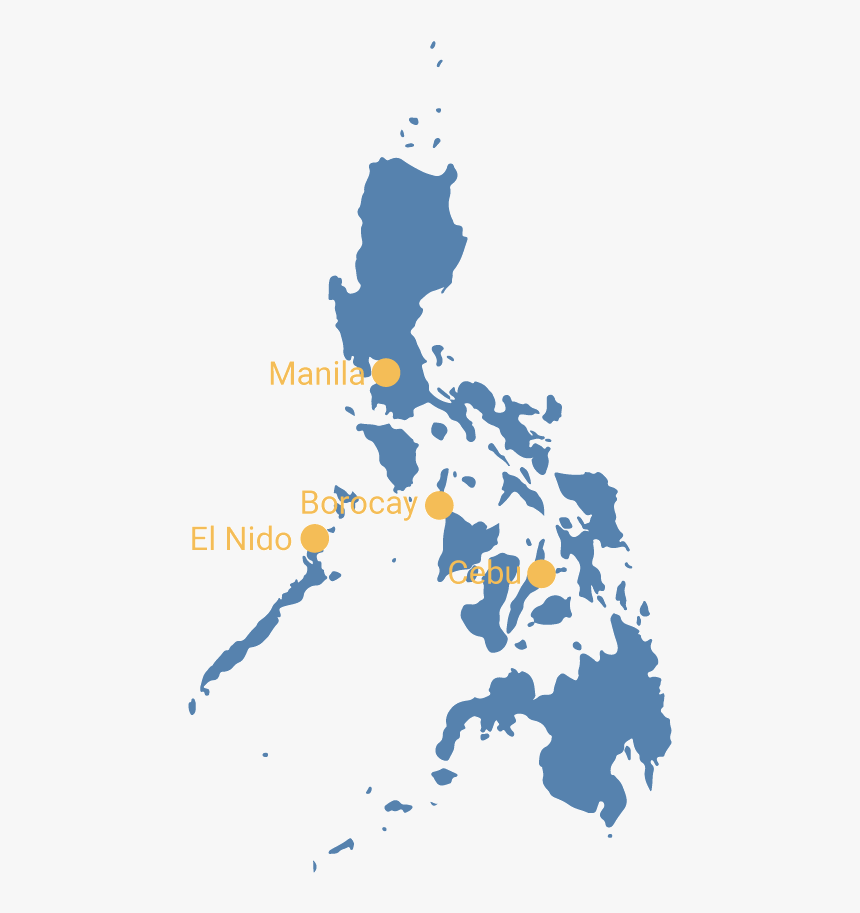 12 Day Tour - Map Of The Philippines, HD Png Download