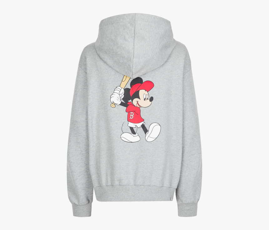 Mlb X Disney Mickey Mouse Zip-up Hoodie Boston Red - Hoodie, HD Png Download