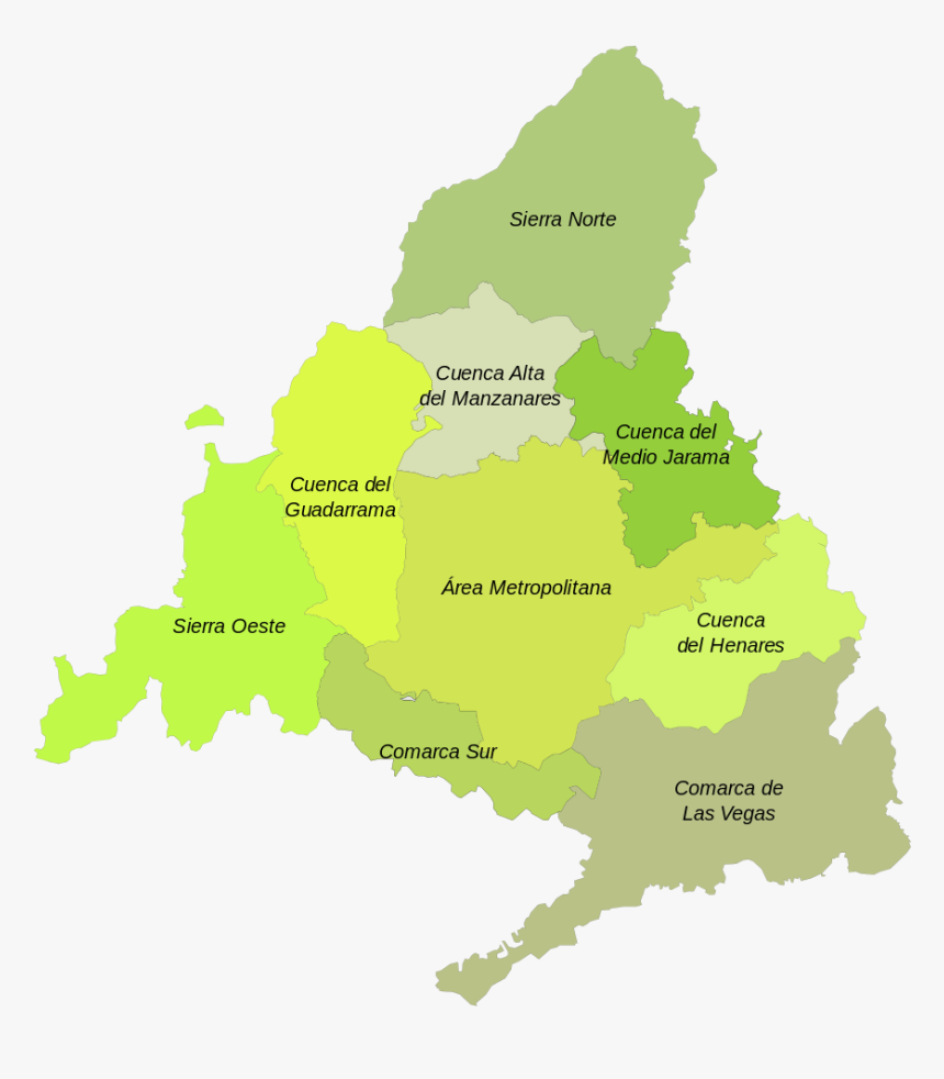 Provincias De Madrid Mapa, HD Png Download