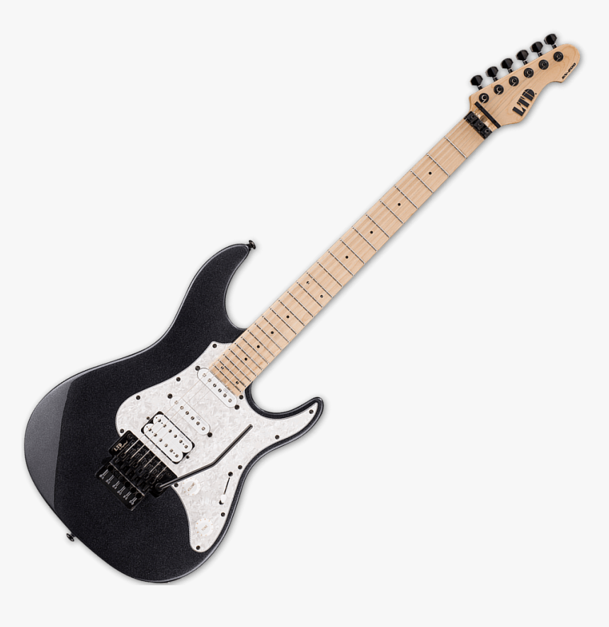 Esp Ltd Sn-200fr Electric Guitar In Charcoal Metallic, - Fender Standard Stratocaster Mn Black, HD Png Download