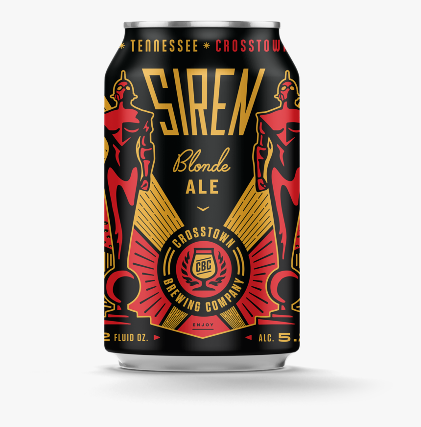 Siren Mockup - Crosstown Siren Blonde Ale, HD Png Download