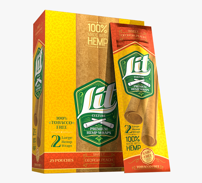 Sweet Georgia Peach Hemp Wraps By Lit Culture - Doppio, HD Png Download