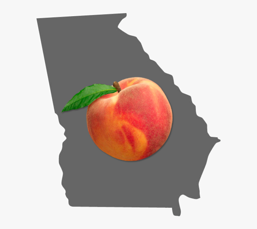 #georgia #atlanta #peach #state #state #american #savanah - Nectarine, HD Png Download