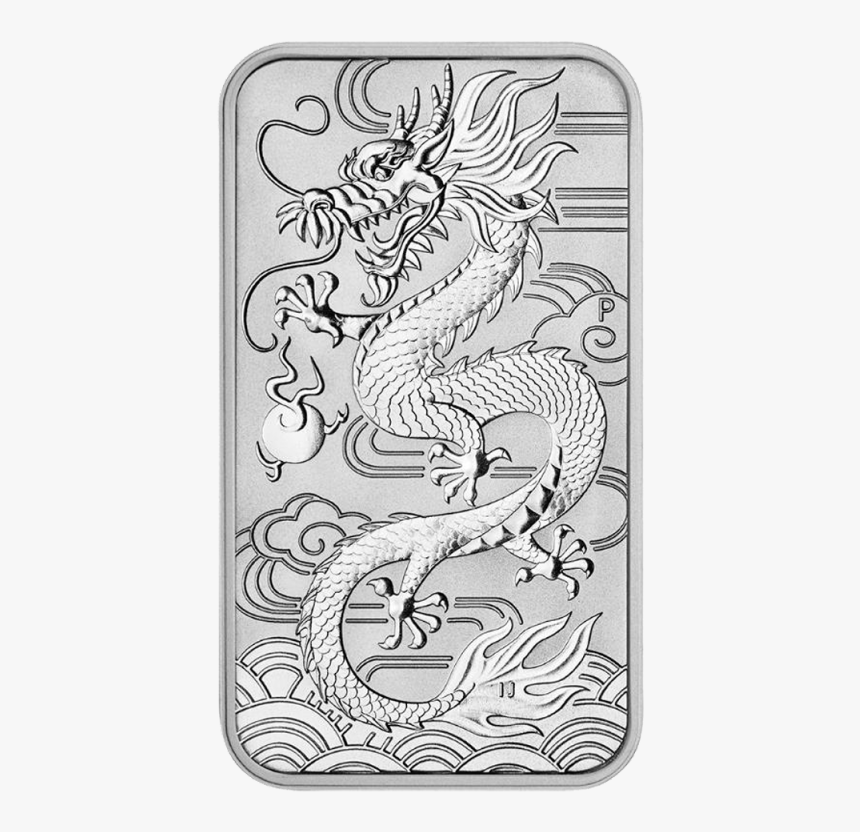 Dragon 1oz Silver Coin 2018 Rectangular - 2018 Australian Silver Dragon, HD Png Download