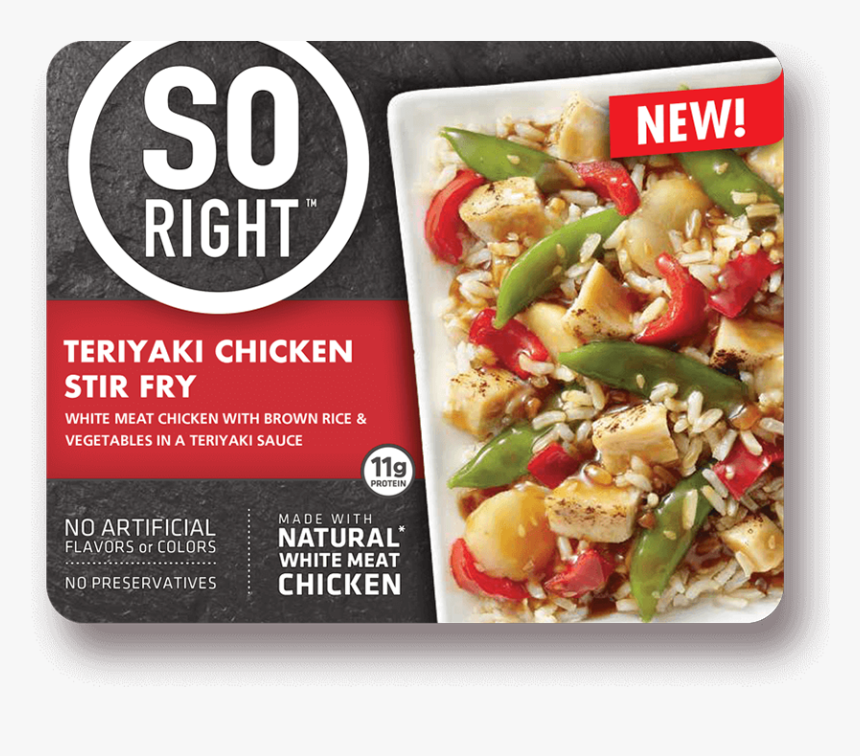 This Meal Starts With Brown Rice, All White Meat Chicken, - So Right Frozen Dinners, HD Png Download