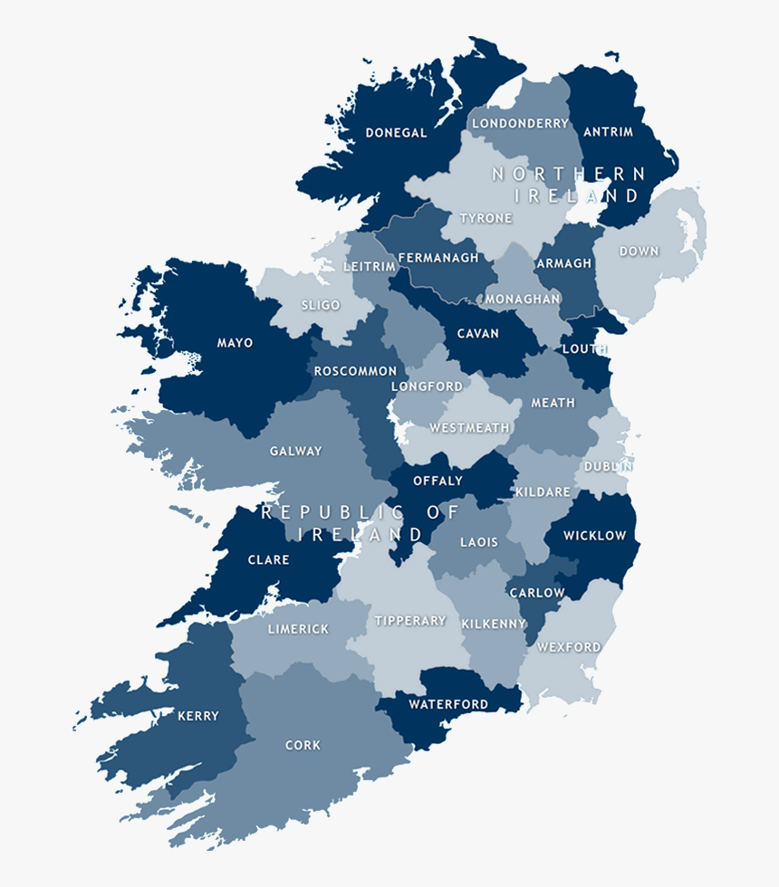 Map Of Ireland - Cycle Against Suicide 2017, HD Png Download