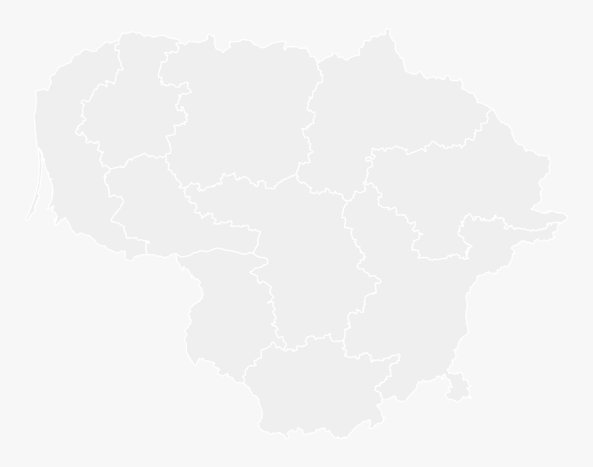 Printable Outline , Blank Lithuania Map - Many People Live In Lithuania, HD Png Download