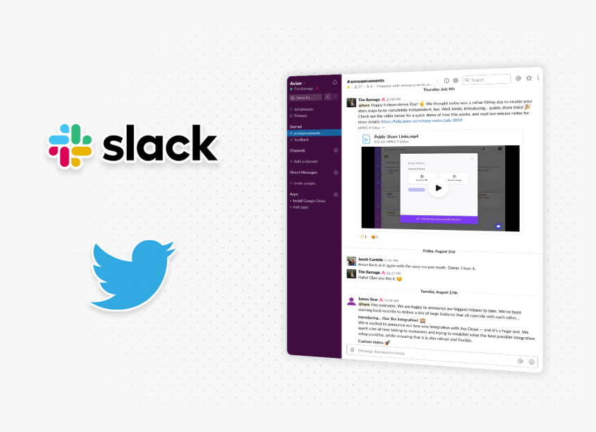 Avion S Slack Community - Slack Workspace Notifications, HD Png Download