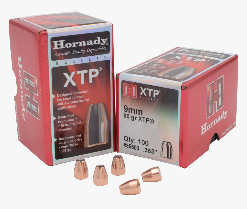 Hornady Xtp Pistol Bullets - Xtp 9mm, HD Png Download