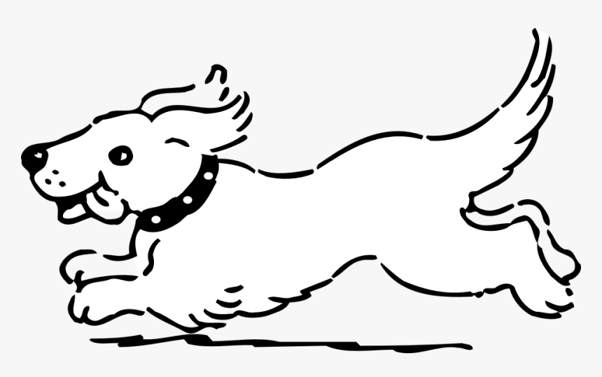 Yogurt Clipart Colouring Page - Running Dog Clipart, HD Png Download
