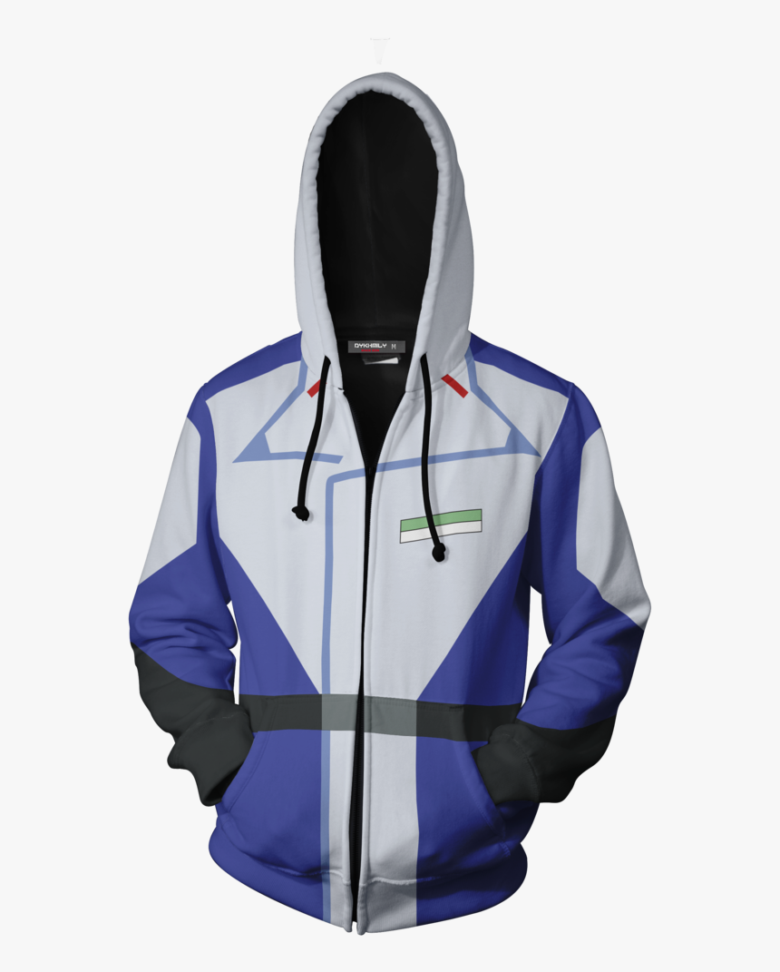 Mobile Suit Gundam Kira Yamato Cosplay Zip Up Hoodie - Spider Man Into The Spider Verse Miles, HD Png Download