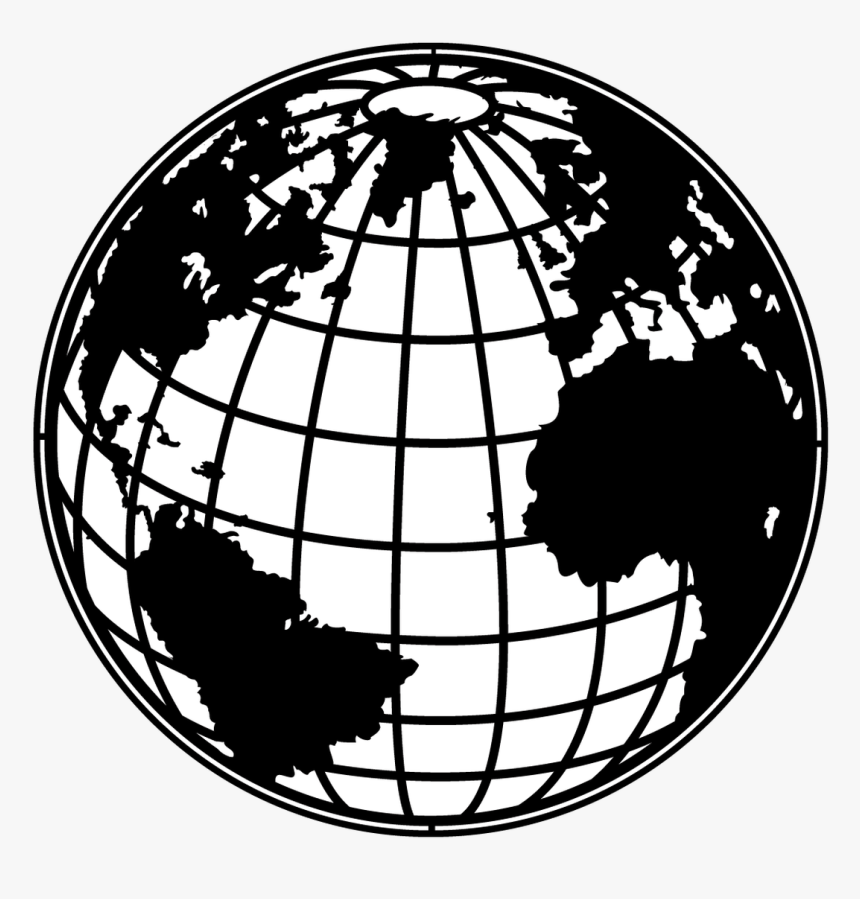 Apollo Globe - A - Me-2491 - World Globe Clipart Black And White, HD Png Download