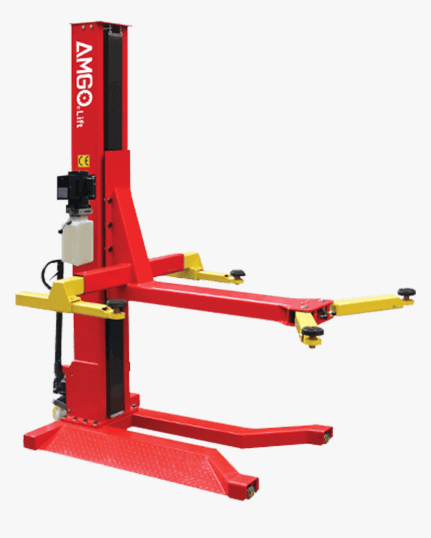 Amgo Sml6 6,000 Lbs Portable Single Post Lift - Elevators And Escalators, HD Png Download