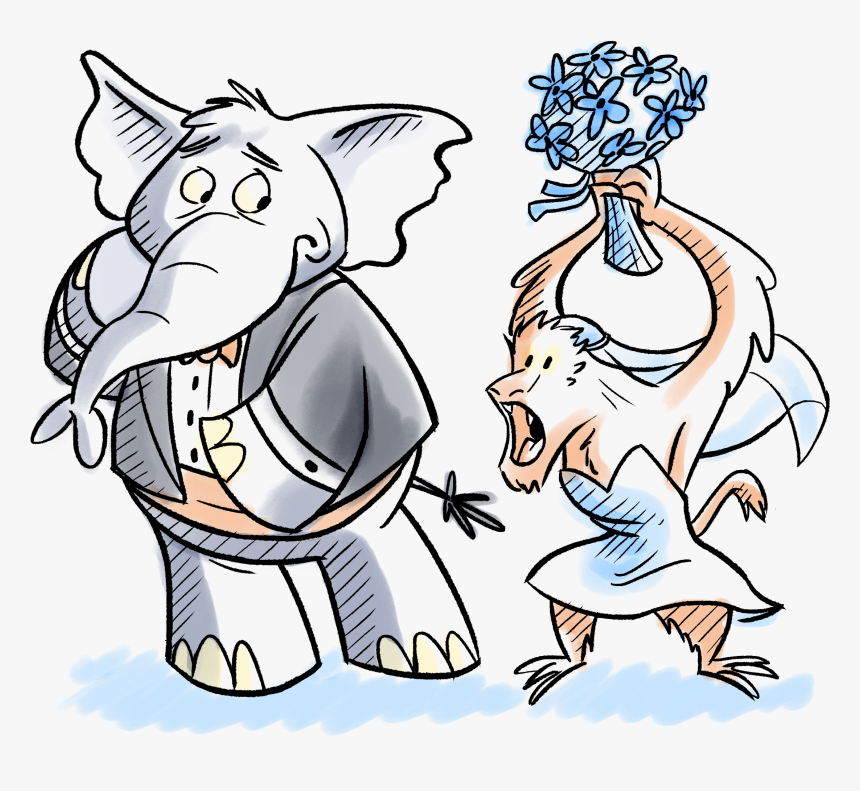 Elephants Clipart Marriage - Elephant, HD Png Download