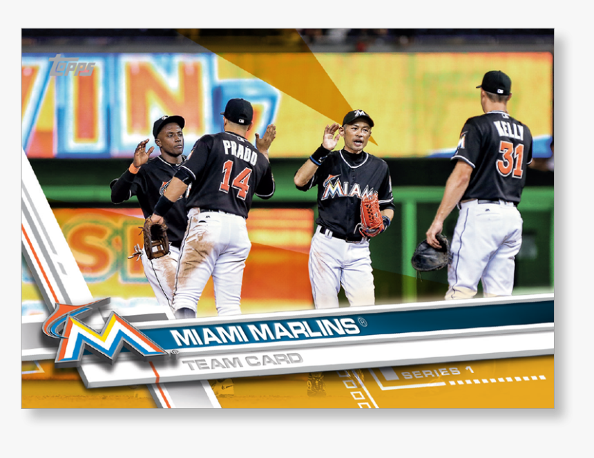 Miami Marlins 2017 Topps Baseball Series 1 Team Cards - Team, HD Png Download