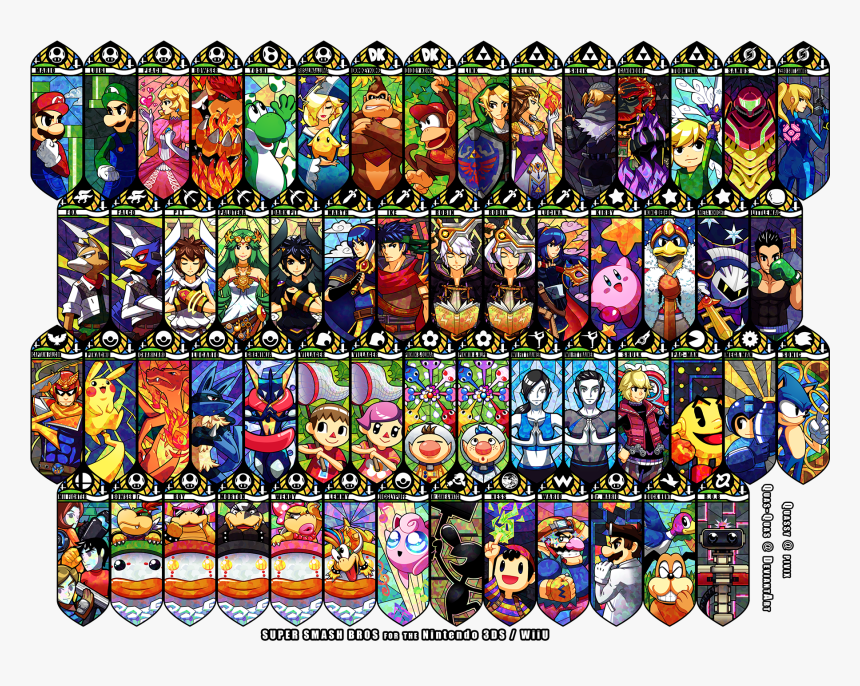 Super Smash Bros Wii U - Smash Bros Character Panel, HD Png Download