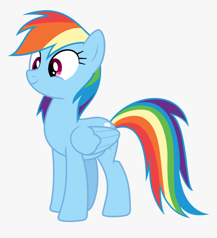 Mlp Rainbow Dash Looking Cute Clipart , Png Download - Cute Mlp Rainbow Dash, Transparent Png