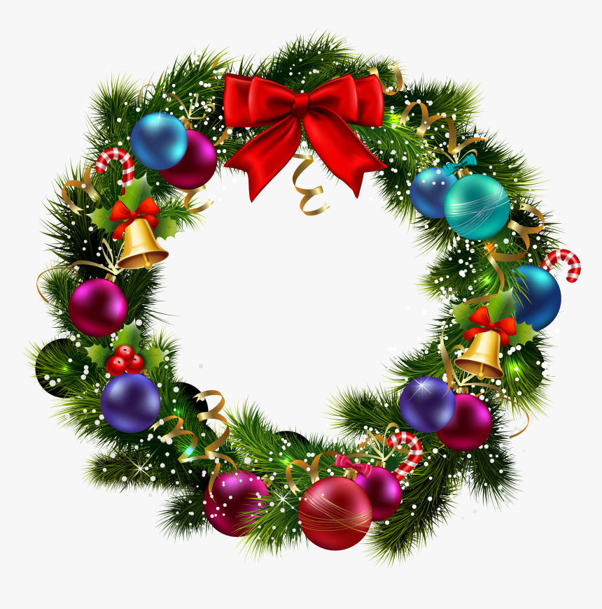 Christmas Wreath Png Transparent, Png Download