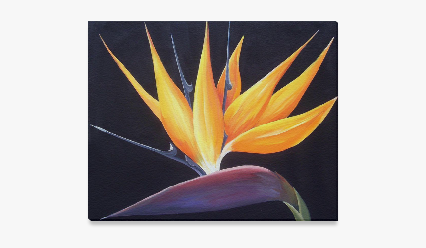 Birds Of Paradise Flower-acrylic On Canvas Painting - Modern Art, HD Png Download