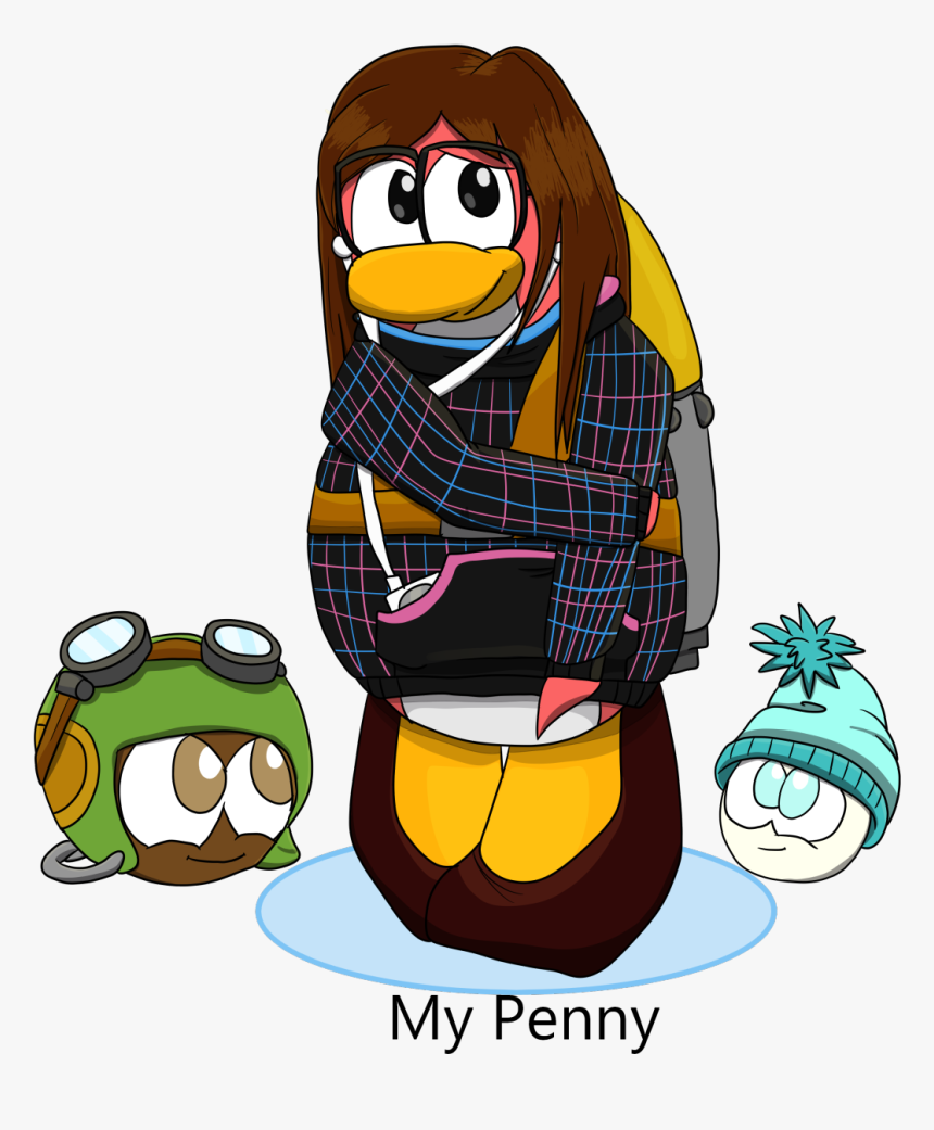 I Attempted To Draw In The Club Penguin Style, And - Cartoon, HD Png Download