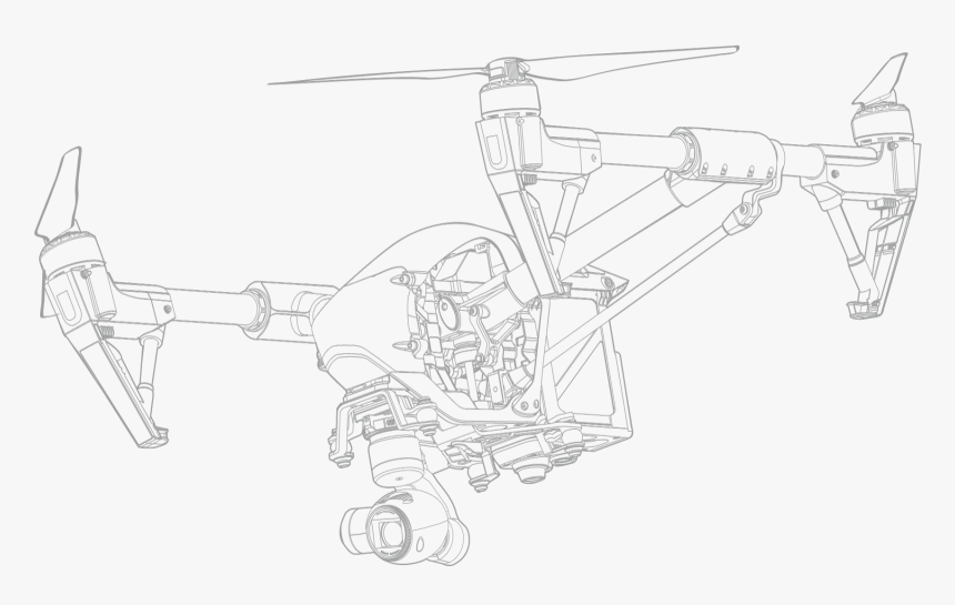 Dji Inspire - Technical Drawing, HD Png Download