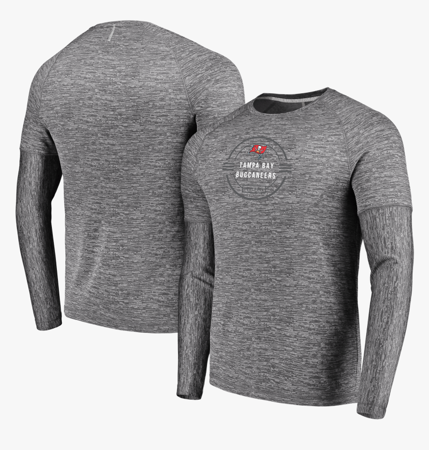 Majestic Buccaneers Men S Grey Long Sleeve Ultra Streak - Long-sleeved T-shirt, HD Png Download
