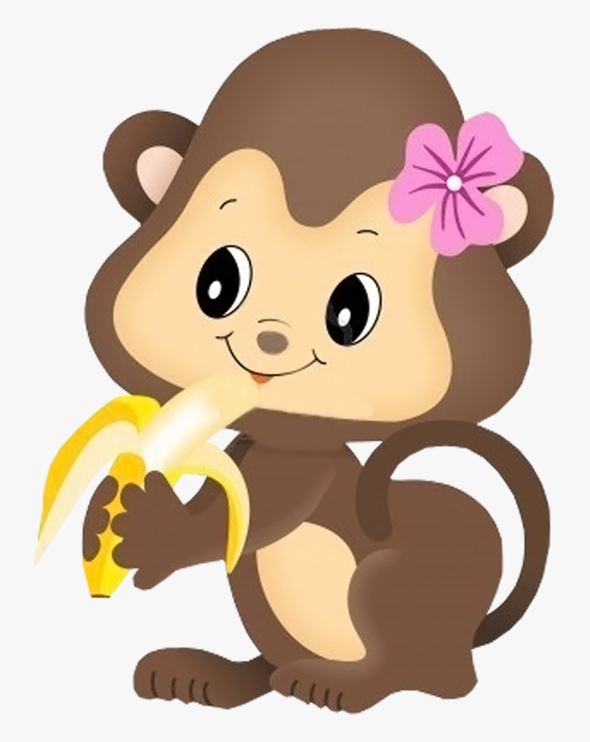 Girl Monkey Eating Banana, HD Png Download