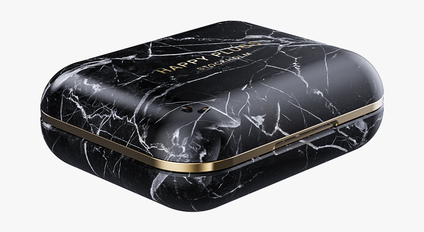 Air 1 - Charge Case - Black Marble - Happy Plugs Black Marble, HD Png Download