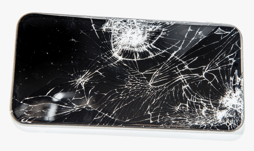 Broken Phone On White Background Royalty Free Image - Samsung A50 Screen Damage, HD Png Download