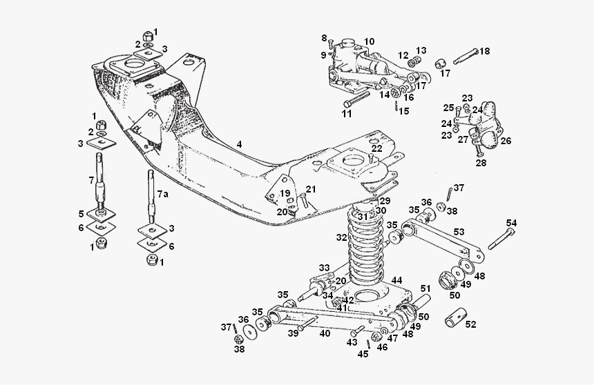 Mgb Front Suspension Diagram, HD Png Download , Transparent Png Image