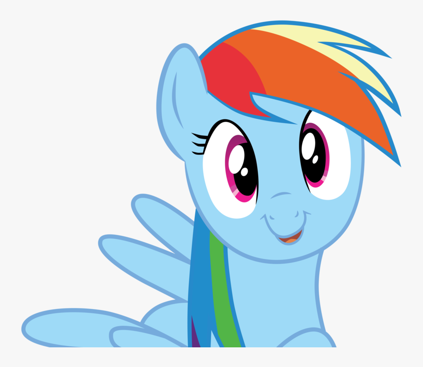 Rainbow Dash Cute Face Vector By Br-david - Rainbow Dash Cute Vector, HD Png Download