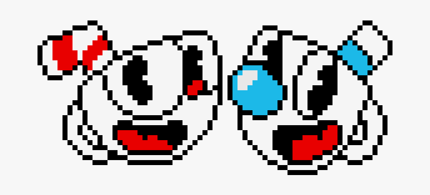Mugman Pixel Art, HD Png Download