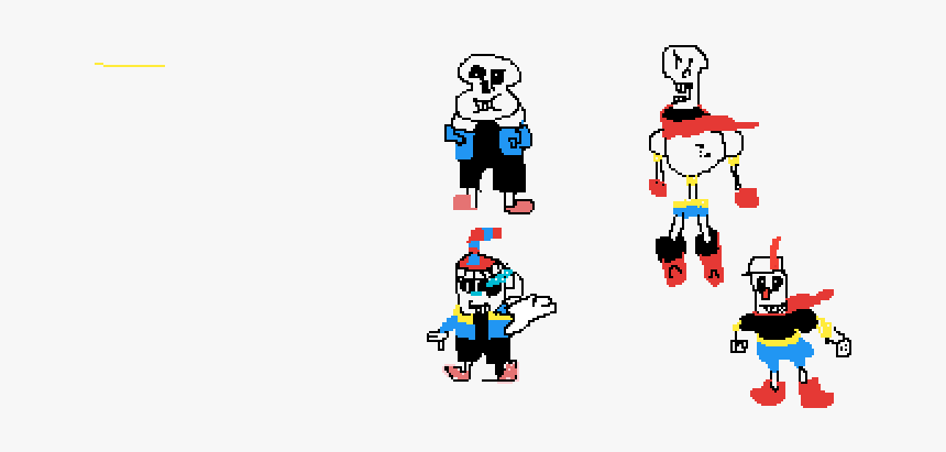 Cuphead And Mugman As Sans And Papyrus, HD Png Download