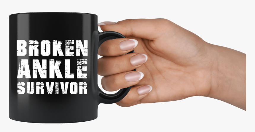 Broken Ankle Survivor 11oz Black Mug - Mug, HD Png Download