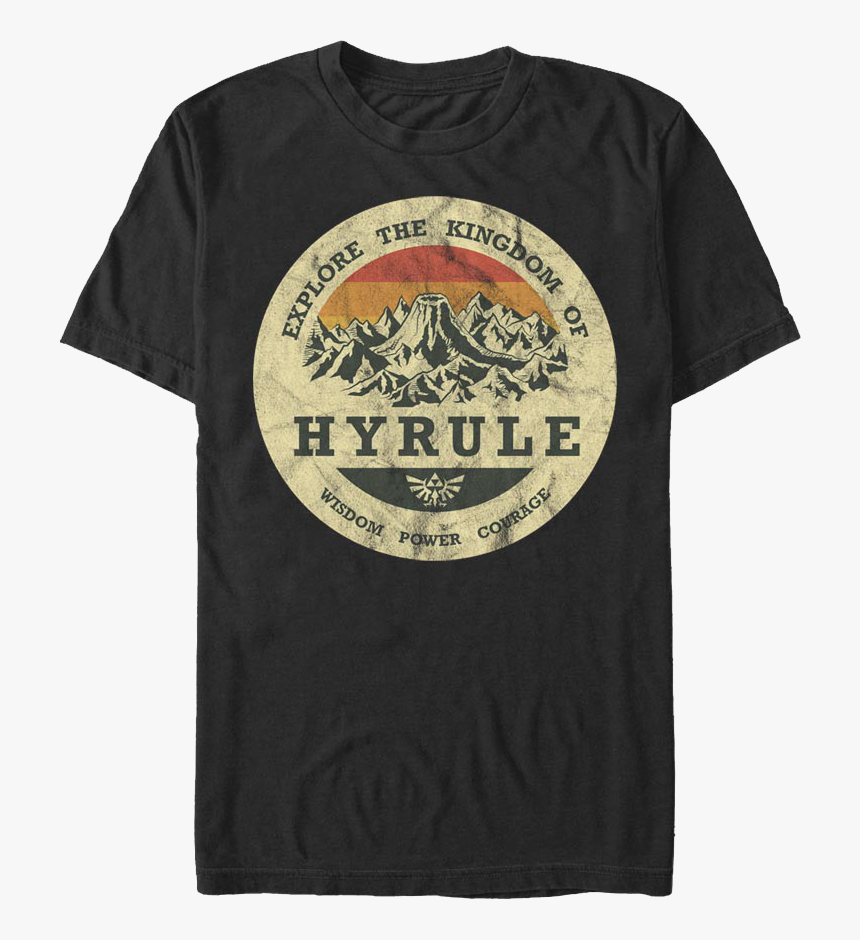Explore The Kingdom Of Hyrule Legend Of Zelda T-shirt - Label, HD Png Download