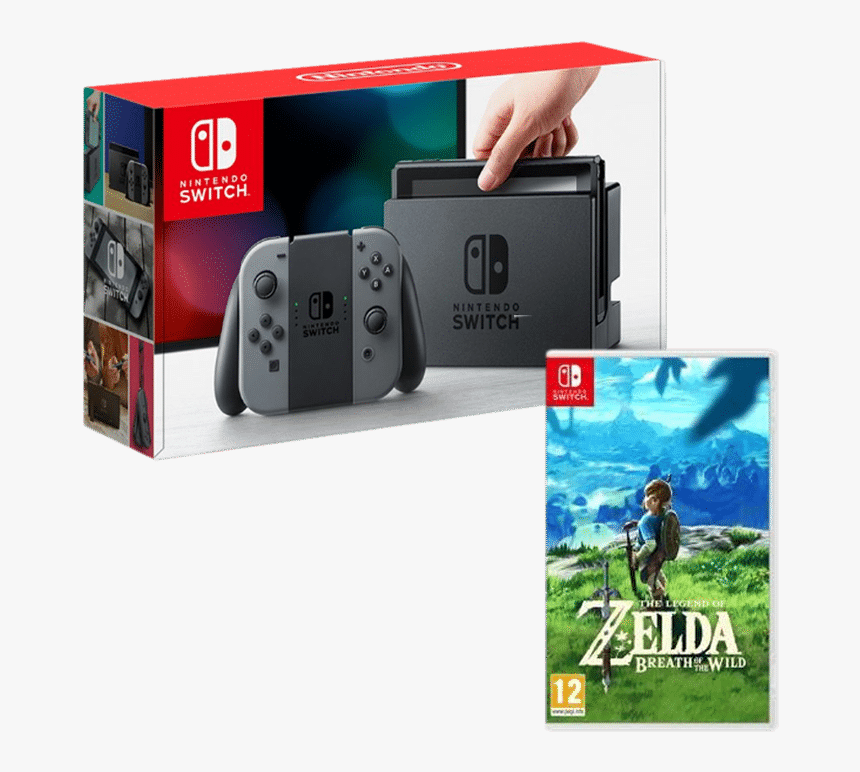 Zelda Botw Png , Png Download - Nintendo Switch With Gray Joy Con, Transparent Png