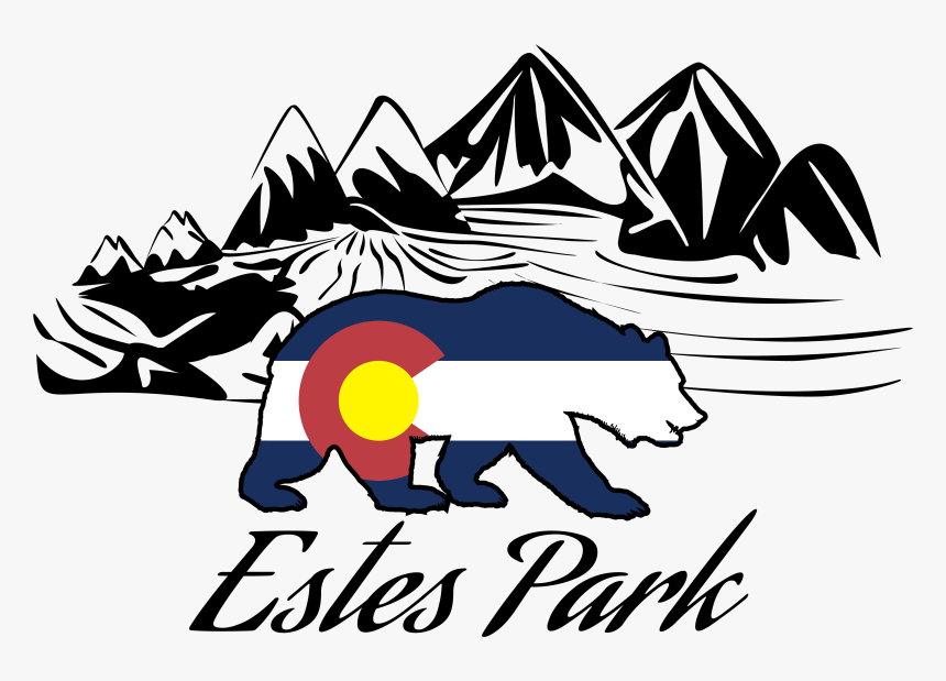 This Is An Estes Park Colorado Design I Made With A - River Clipart Black And White, HD Png Download
