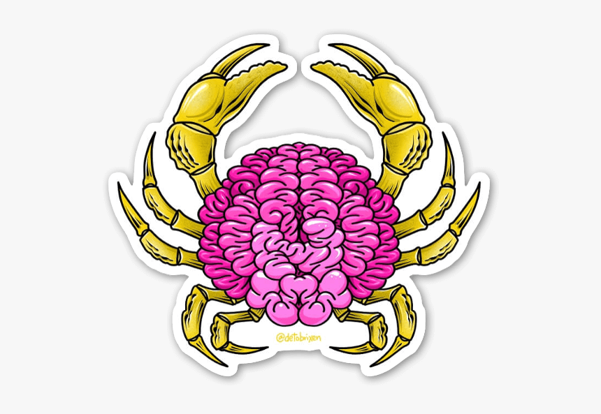Brain Crab Sticker, HD Png Download