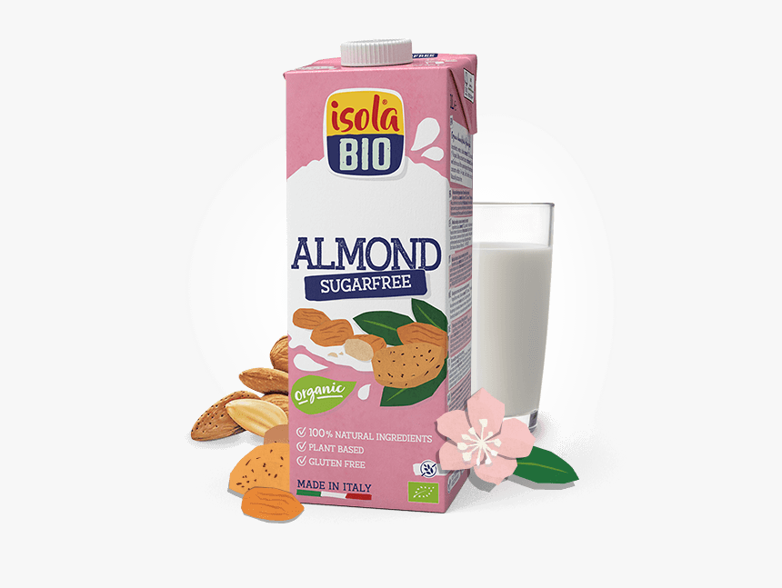 Almond Unsweetened Drink - Isola Bio Rice Coconut, HD Png Download