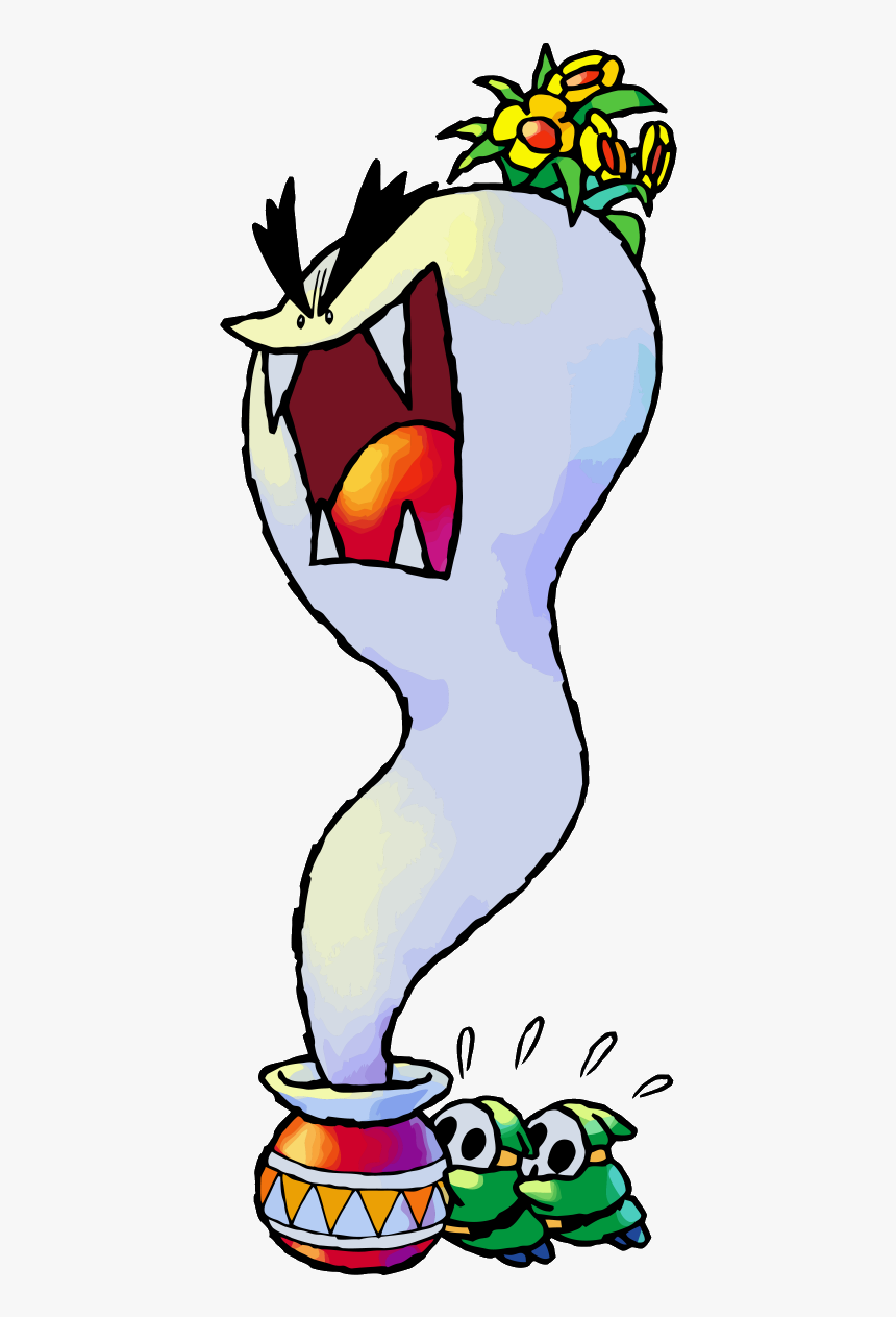 Roger The Potted Ghost - Yoshi's Island Roger The Potted Ghost, HD Png Download